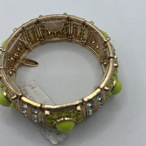 Natasha stretch bracket gold and lime green - Picture 5 of 10